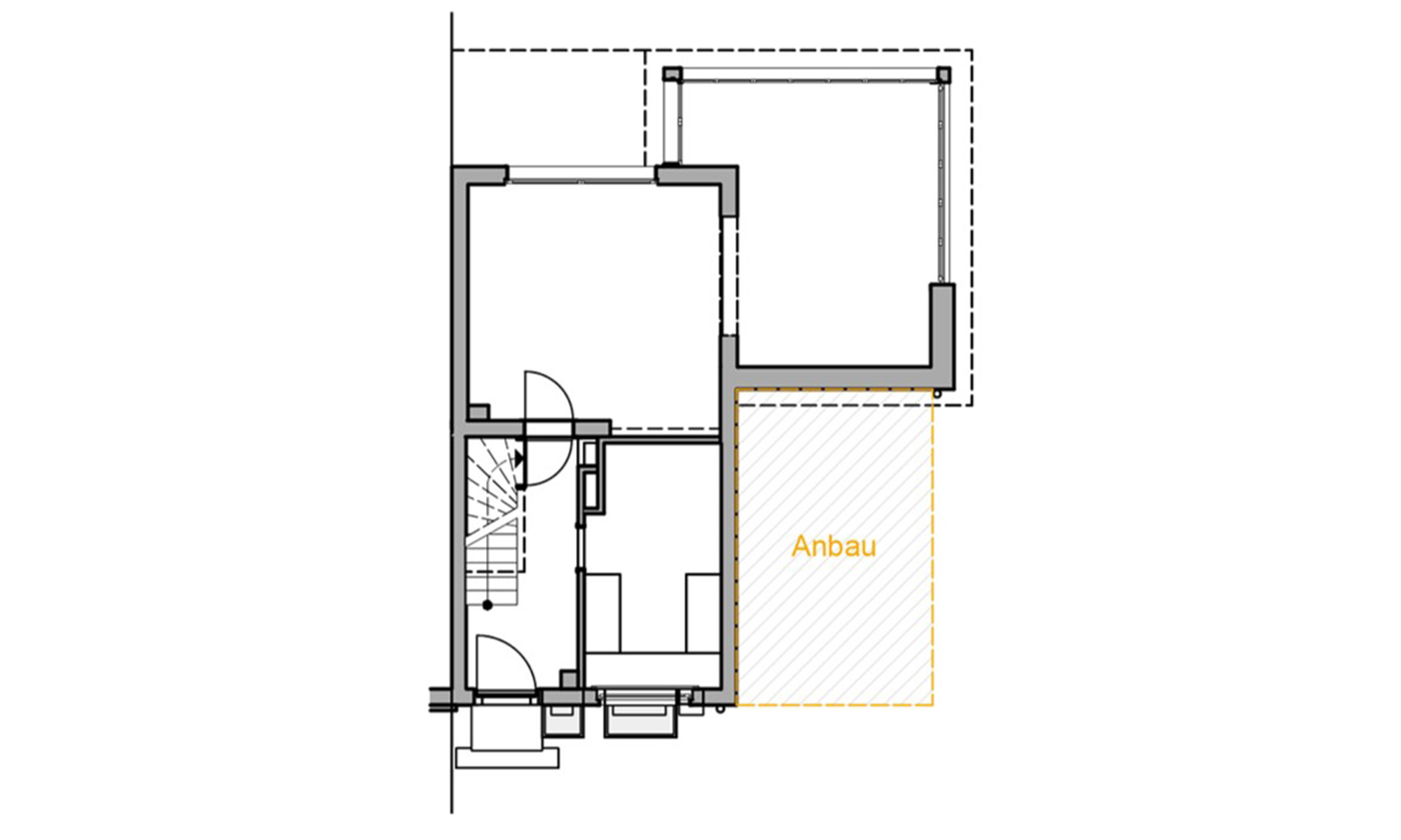 Grundriss Bestand Raumkonzept Innenarchitektur