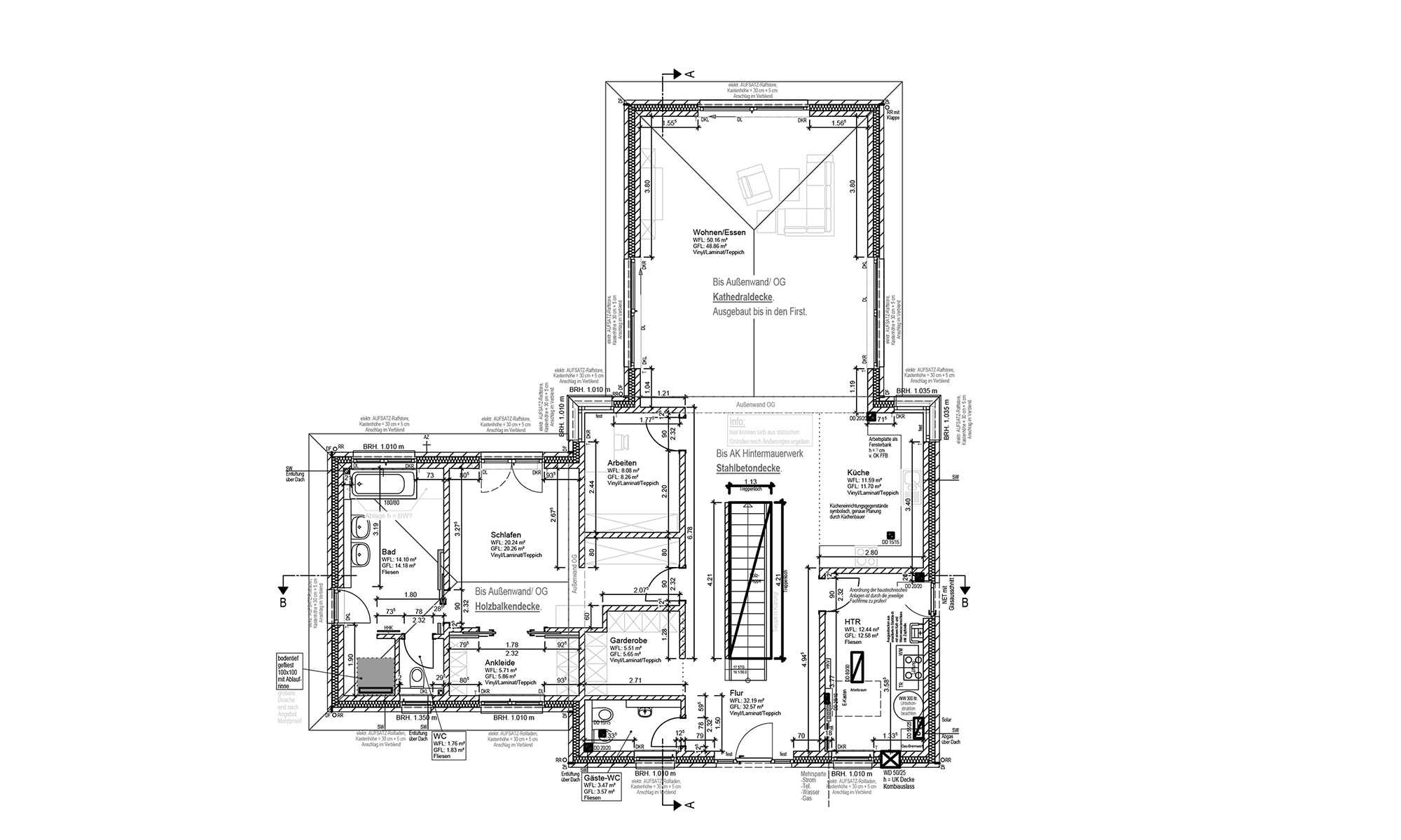 Grundriss Architekt Zeichnung schwarz weiß