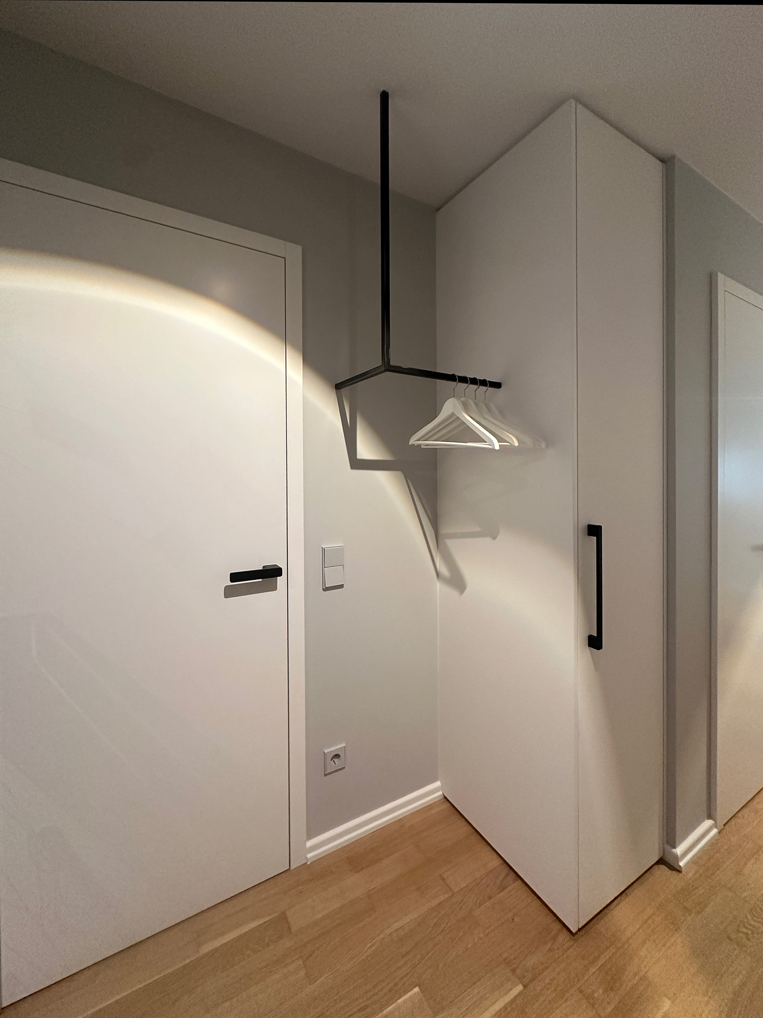 Flur Parkett Einbauschrank Garderobe