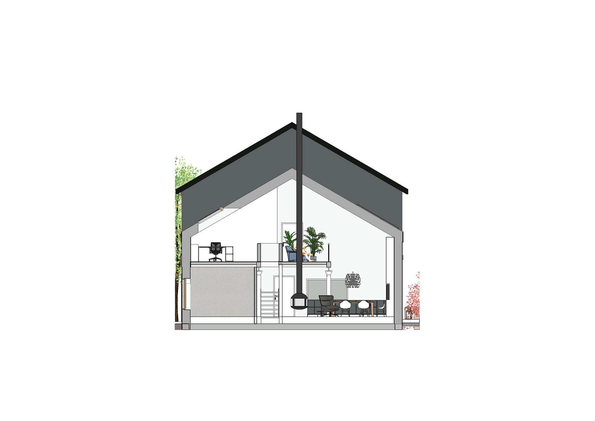 Grundriss Erdgeschoss Wohnzimmer Essbereich Badezimmer
