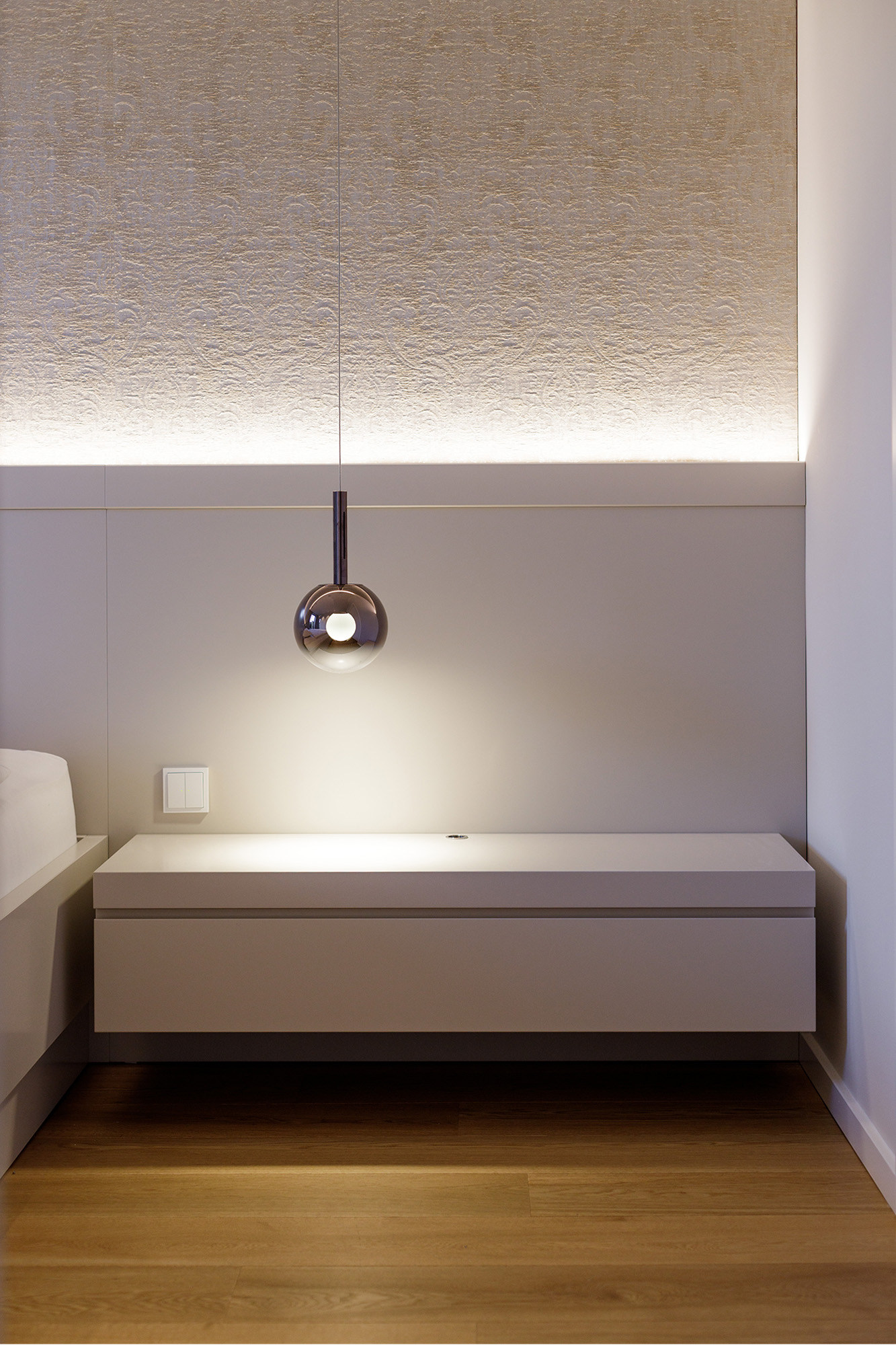 Schlafzimmer Nachttisch Beleuchtung Wandbeleuchtung Pendelleuchte Schublade