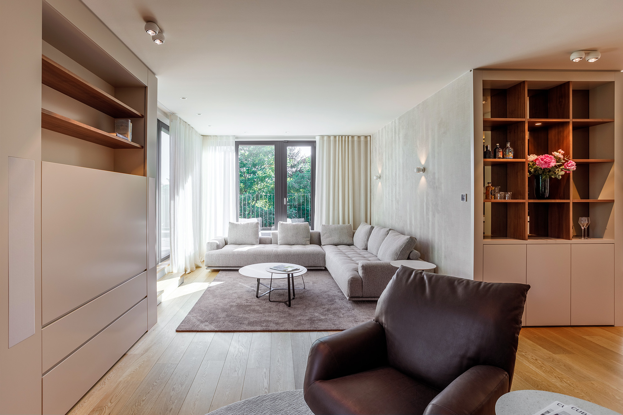 Wohnzimmer Sofa TV Schrank Regal