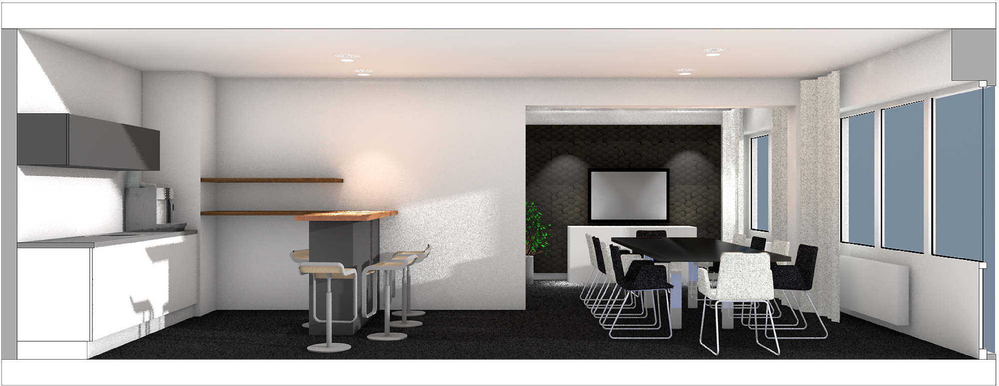 Innenarchitektur Planung Konferenzraum Hotel Hamburg Visualisierung