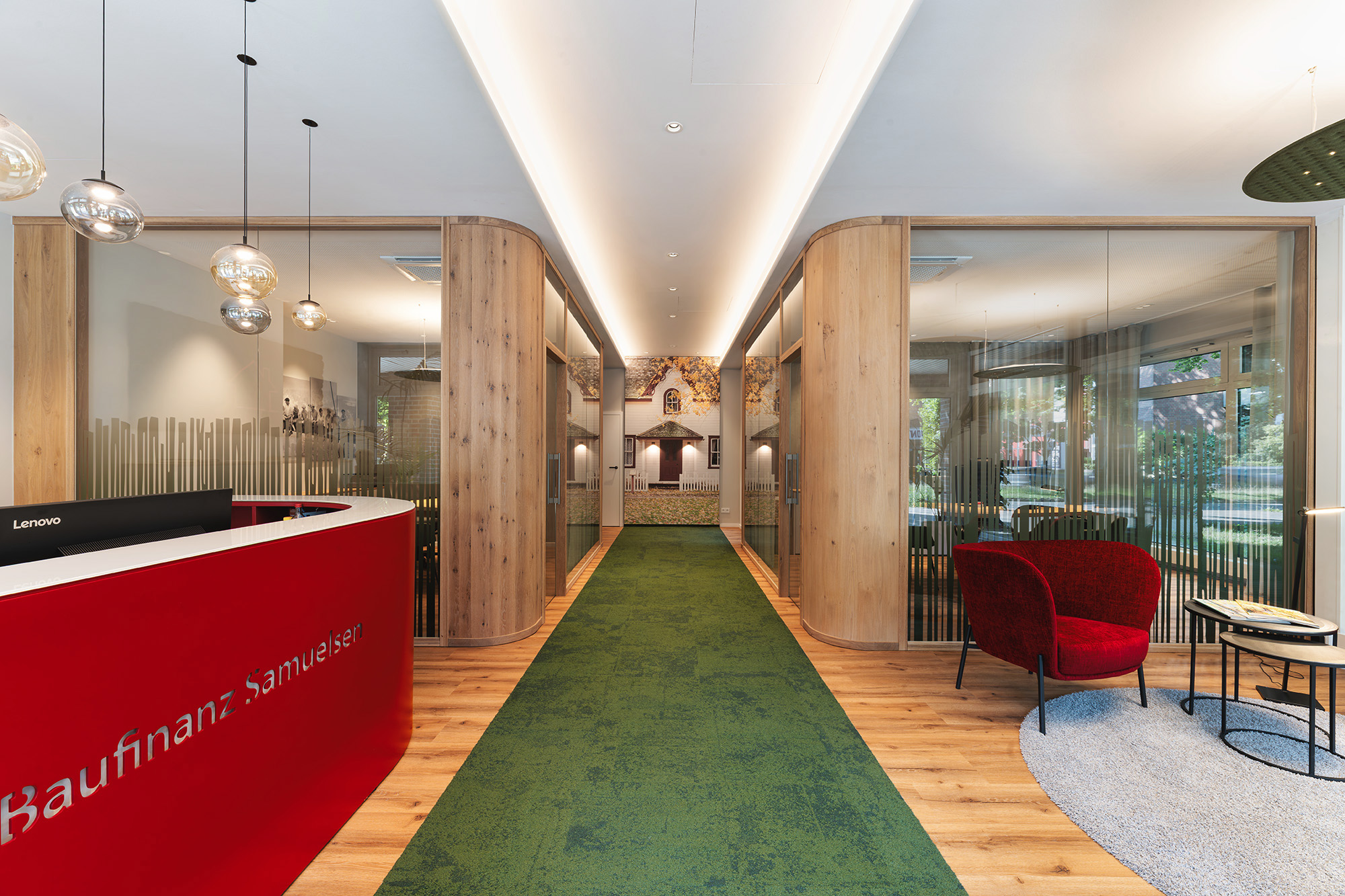 Neugestaltung Bueroflaeche Eingangsbereich Tresen Startbild Business